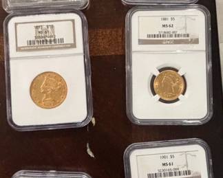 Collection of Certified US Liberty Head Gold Coins third image