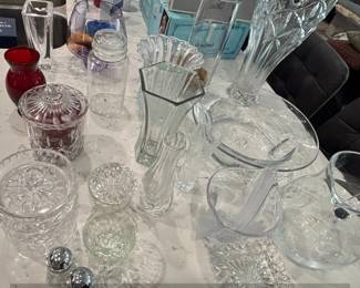 Collection of Assorted Crystal and Glassware