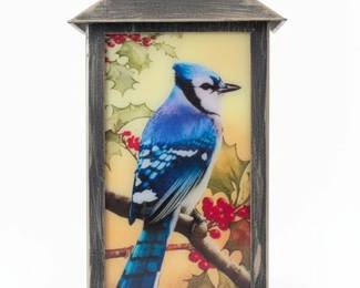 Blue Jay Holiday Decorative Lantern