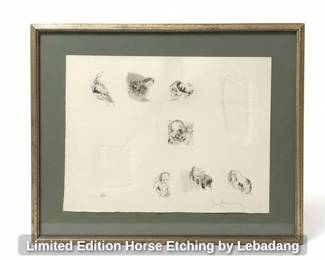 Limited Edition Horse Etching by Lebadang