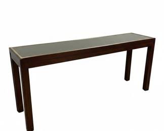 Vintage Console Table with Smoky Glass Top fourth image