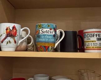 Collection of Assorted Decorative Ceramic Coffee Mugs