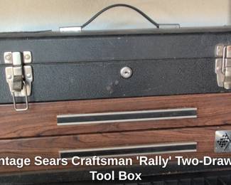 Vintage Sears Craftsman Rally TwoDrawer Tool Box