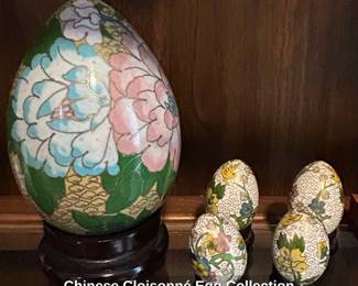 Chinese Cloisonn Egg Collection