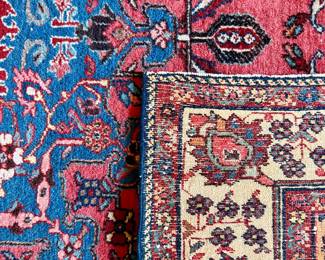 $950 - Vintage hand knotted wool rug - 4 x 6 (#1)