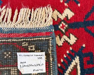 $800 - Vintage hand knotted Turkish wool rug - 3 x 7 (#4)