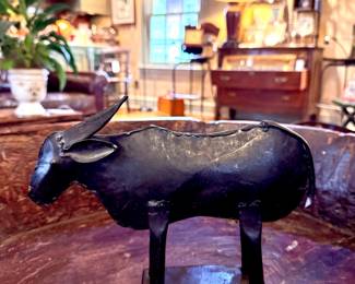$16 - Metal cow folk art - 10.5 long x 8.5 tall