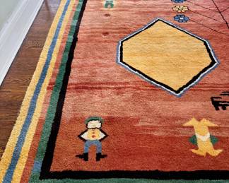 $1500 - Vintage hand knotted Persian Gabbeh Rug - 9 x 12 (#12)