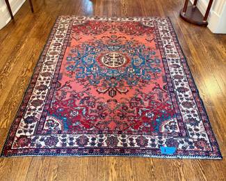 $950 - Vintage hand knotted wool rug - 4 x 6 (#1)