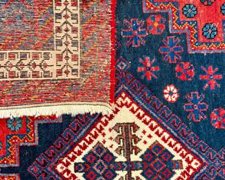 $1500 - Vintage hand knotted Turkish wool rug - 5 x 7 (#3)