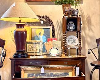 Traditional furnishings, framed artwork and decorative antiques for classical, collected styling!