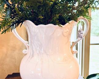 $60- antique semi-vitreous ironstone chamber pot- West End Pottery Co.- as is- 11x7.5x10