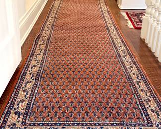 $800 - Vintage hand knotted Persian Rug - approx 3 x 15 (#8)