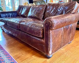 $1,200 - Restoration Hardware leather soft - 82x36x30