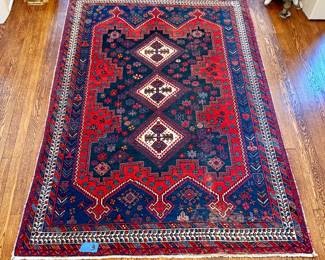 $1500 - Vintage hand knotted Turkish wool rug - 5 x 7 (#3)