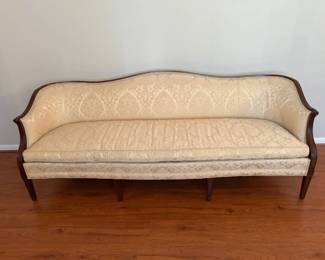  02 Hickory Chair Cream Patterned Sofa