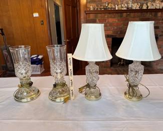 Patterned Glass Table Lamps, 4 PC