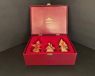 Kurt Adler Vatican Library Three Kings Figures with Case