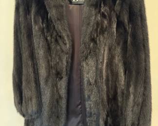  05 Belk Fur Salon Dark Real Fur Coat