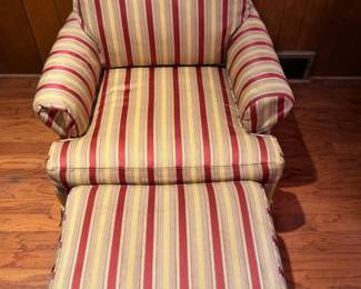 Southwood Striped Armchair  Ottoman, 2 PC