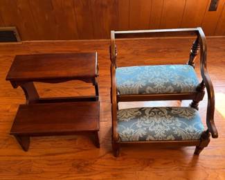 Wood Bed Steps  Upholstered Steps, 2 PC