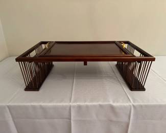 Wood Bed Tray with Adjustable Top