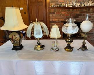 Bird, Angel  Hurricane Style Lamps, 5 PC