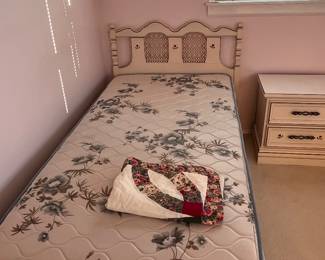 Painted twin bedframe and headboard