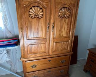 Solid wood armoire