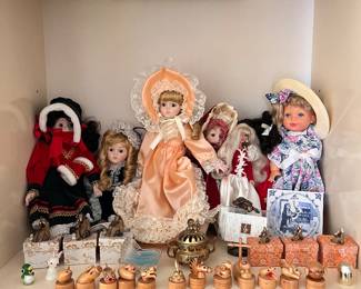 Animal figurines, dolls, and more