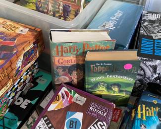 Harry Potter books, games, trains, calendar, memorabilia 
