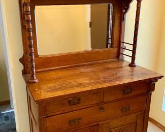 antique sideboard buffet, beautiful piece 