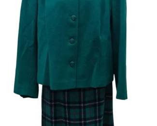 Vintage Pendleton Wool Plaid Skirt and Blazer Set