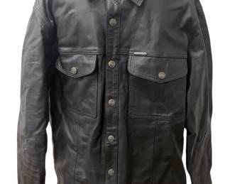 Size Large Mens Black Leather HarleyDavidson Jacket