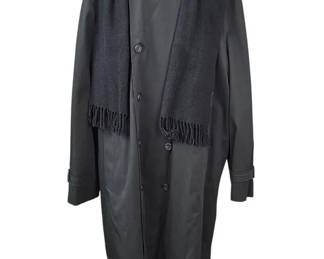 Bill Blass Black Label Double Breasted Trench Coat with Removable Liner