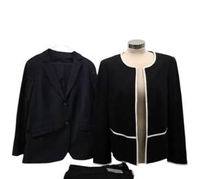 2 Talbots 2 Piece Suits Plus Navy Barely Boot Slacks
