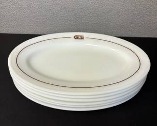Set of 6 Vintage Pyrex 11.5 Oval Plates