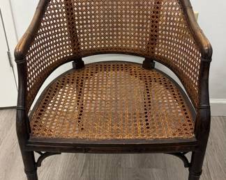 Pair of Vintage Barrel Back Armchairs