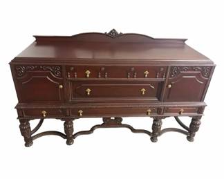 Vintage Jacobean Revival Style Sideboard
