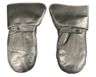 Pair of 1950s HarleyDavidson Mens Leather Gauntlet Mittens Size XL
