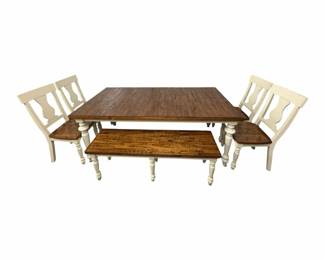 Rustic FarmhouseStyle Dining Set