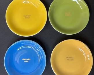 Vintage Set of 4 Syracuse China Colorful Sauce Dishes