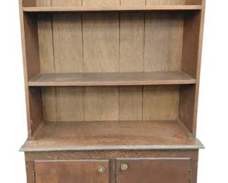Vintage Wooden Stepback Cupboard