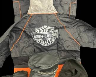Harley Davidson Packable Rain JacketPants Size XL Plus Hats Gloves