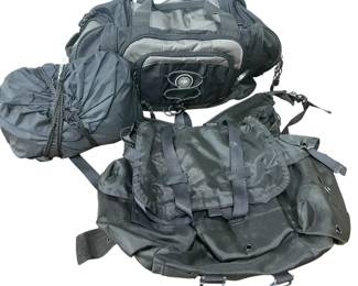 Tactical Field Backpack and Black Hydrotech Small Duffel Bag