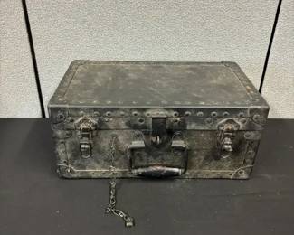Vintage Military Style Metal Chest