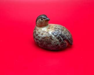 Vintage Japanese Ceramic Quail Figurine