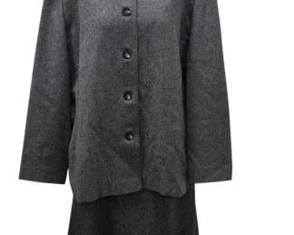 Pendleton Wool Solid Gray Skirt and Blazer