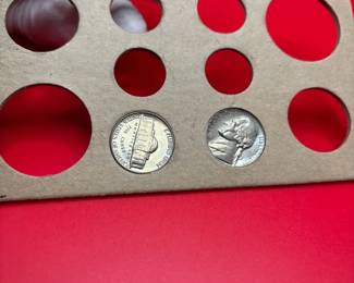 2 High Grade Uncirculated 1957 Nickels