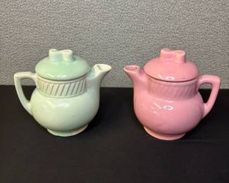 Set of 2 Vintage Ceramic Salada Tea Company Teapots